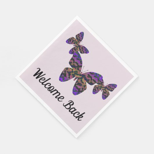Serviette En Papier Bienvenue Retour Bright Butterflies Business Emplo (Coin)