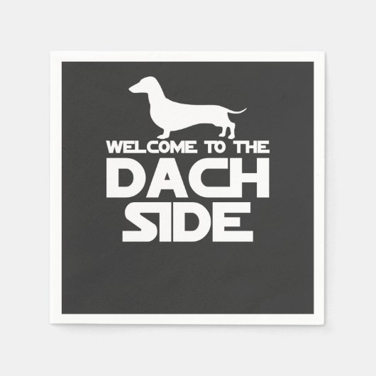Serviette En Papier Bienvenue Sur Le Côté Dachshund (Devant)
