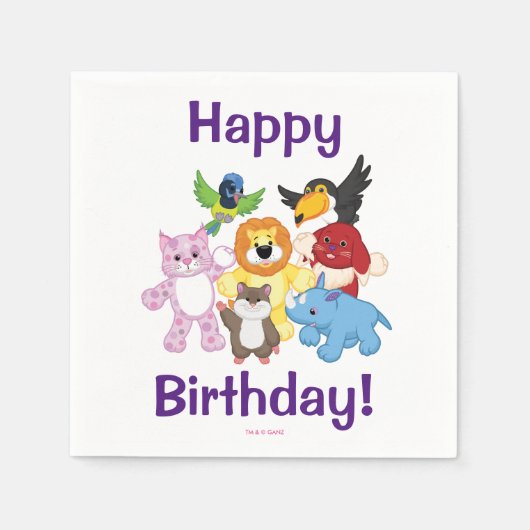 Serviette En Papier Bienvenue sur Webkinz ! (Devant)