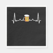 Serviette En Papier Bière Boire de l'alcool Heartbeat Cadeau (Devant)