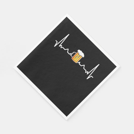 Serviette En Papier Bière Boire de l'alcool Heartbeat Cadeau (Coin)