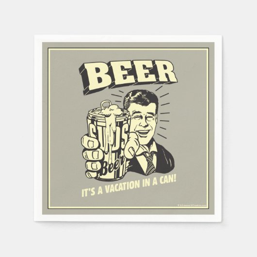 Serviette En Papier Bière : C'est un séjour en Can (Devant)