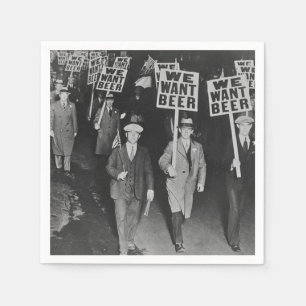 Serviette En Papier Bière d'interdiction vintage, nous voulons la bièr