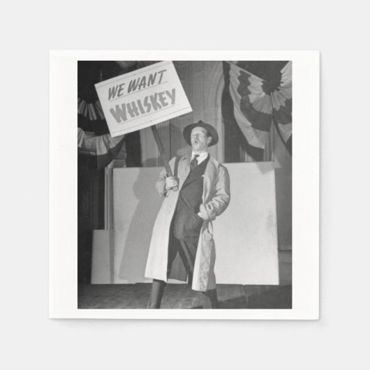 Serviette En Papier Bière d'interdiction vintage, Vintage Retro1930 (Devant)