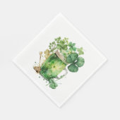 Serviette En Papier Bière verte de la Saint Patrick (Coin)