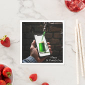 Serviette En Papier Bière verte de la Saint-Patrick (En situation)