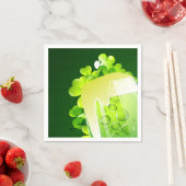 Serviette En Papier Bière verte de la Saint-Patrick (En situation)