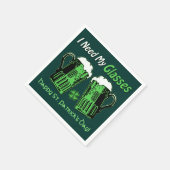 Serviette En Papier Bière verte St. Patrick's Day Serviettes vertes (Coin)