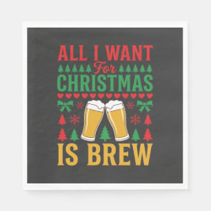 Serviette En Papier BièredeNoëlToutcequejeveuxc'estBrew