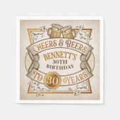 Serviette En Papier Bières à la joie Anniversaire (Devant)