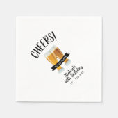Serviette En Papier Bières | Fête moderne Adulte 40e Anniversaire (Devant)