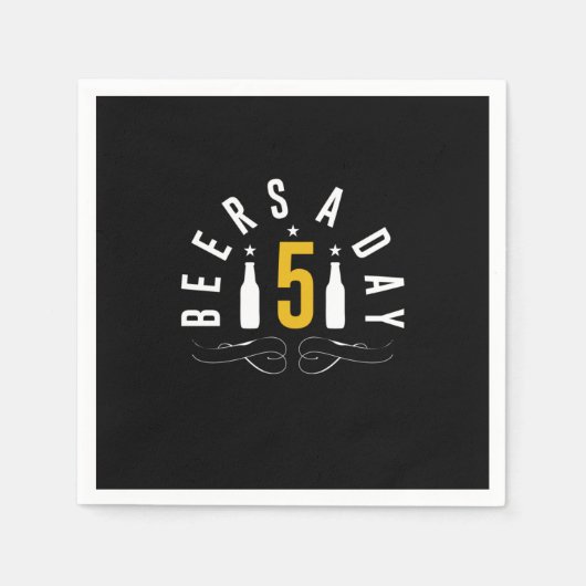 Serviette En Papier Bières par jour (Devant)