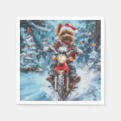 Serviette En Papier Biewer Terrier Chien Noël (Devant)