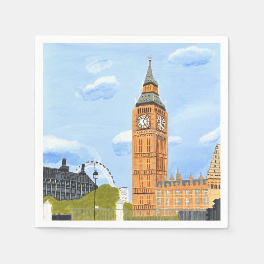 Serviette En Papier Big Ben Paper Napkin (Devant)