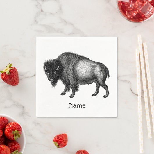 Serviette En Papier Big Bison Buffalo Thunder-Cove (En situation)