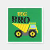 Serviette En Papier Big Bro Construction Camion à vidange jaune (Devant)