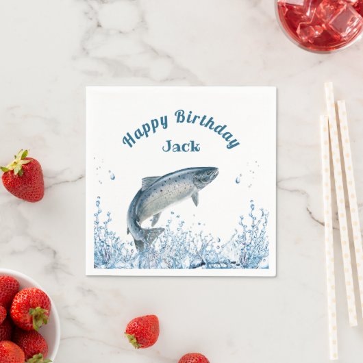 Serviette En Papier Big Fish In Water Fête d'anniversaire (En situation)