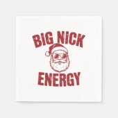 Serviette En Papier Big Nick Energy Funny Père Noël Rude Christmas Jok (Devant)
