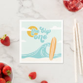 Serviette En Papier Big One Surf Beach 1er anniversaire (En situation)