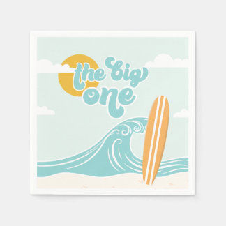 Serviette En Papier Big One Surf Beach 1er anniversaire
