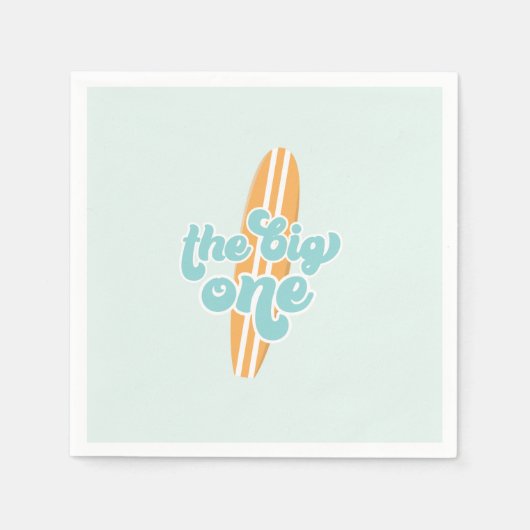 Serviette En Papier Big One Surf Beach 1er anniversaire (Devant)