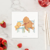Serviette En Papier Big Ours Brown Aide Petit Ours Jaune (En situation)