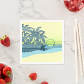 Serviette En Papier Big Sunset Strike Hawaiian Surfer (En situation)