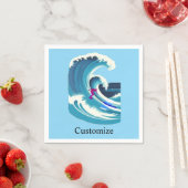 Serviette En Papier Big Wave Surfer Thunder_Cove (En situation)