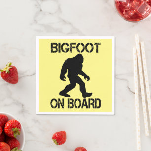 Serviette En Papier Bigfoot à bord Drôle Bigfoot