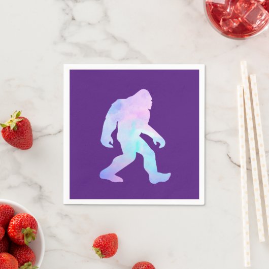 Serviette En Papier Bigfoot aquarelle (En situation)