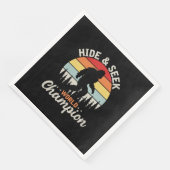 Serviette En Papier Bigfoot Cacher Et Chercher Champion Du Monde (Coin)