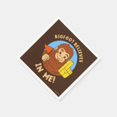 Serviette En Papier Bigfoot croit en moi (Coin)