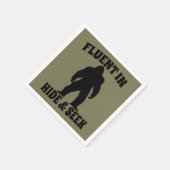 Serviette En Papier Bigfoot Drôle - Courant en Cache-Cache (Coin)