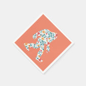 SERVIETTE EN PAPIER BIGFOOT FLORAL (Coin)