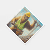 Serviette En Papier Bigfoot le travailleur du bâtiment (Coin)