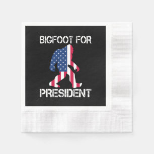 Serviette En Papier Bigfoot pour président drôle Bigfoot