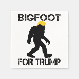 Serviette En Papier Bigfoot Pour Trump Élections 2024