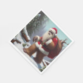 Serviette En Papier Bigfoot Santa Claus (Coin)