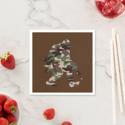 Serviette En Papier Bigfoot Sasquatch Camo (En situation)