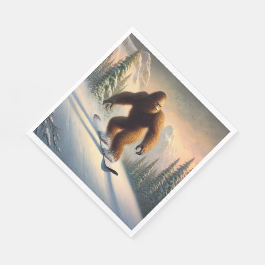 Serviette En Papier Bigfoot Snowboard (Coin)