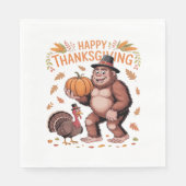 Serviette En Papier Bigfoot Turquie Citrouille Thanksgiving Day Classi (Devant)