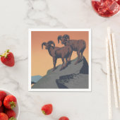 Serviette En Papier Bighorn Sheep American West Wildlife (En situation)