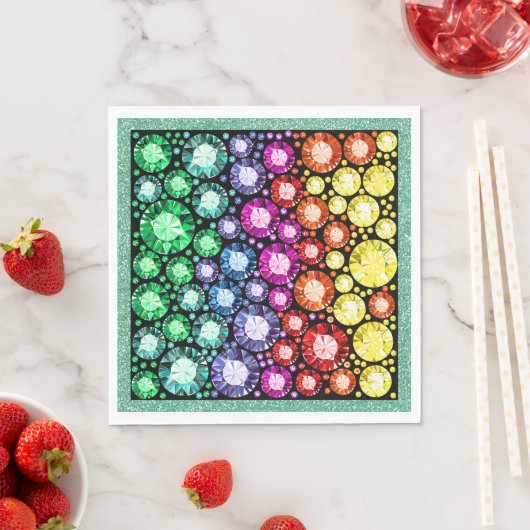 Serviette En Papier Bijoux à billes Image Napkins (En situation)