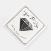 Serviette En Papier Bijoux en pierre de diamant noire (Coin)