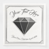 Serviette En Papier Bijoux en pierre de diamant noire (Devant)
