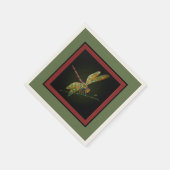 Serviette En Papier Bijoux Tone Dragonfly rencontre Mandala sur Olive (Coin)