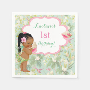 Serviette En Papier Bikini pour bébé fille Tresses tropicales Luau Haw