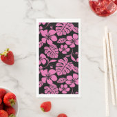SERVIETTE EN PAPIER BIKINI ROSE (NOIR/ROSE) (En situation)