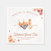 Serviette En Papier Bikinis & Bellinis Club de Loisirs pour l'Enterrem (Devant)