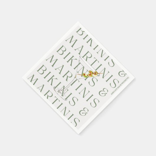 Serviette En Papier Bikinis et Martinis (Coin)